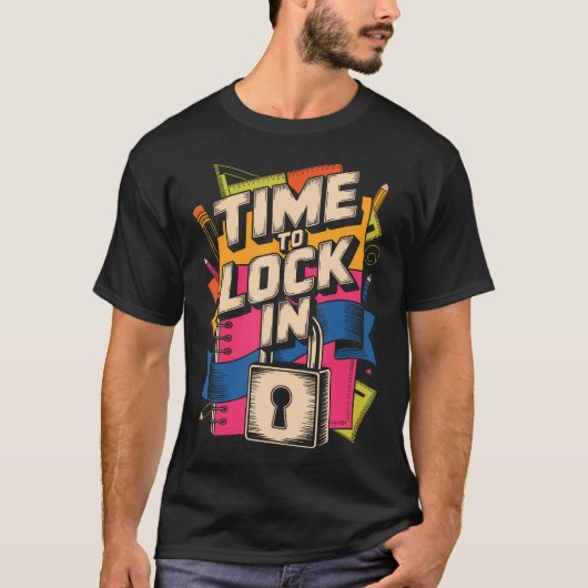 テスト当日に備えろ 面白い 先生 学生 Tシャツ (正面)
