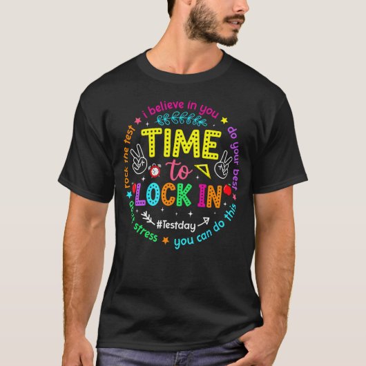 テスト当日は集中して最善を尽くせ 先生たちへ Tシャツ (正面)