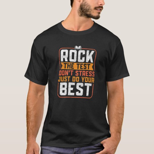 テスト日がテスト日をロック Tシャツ (正面)