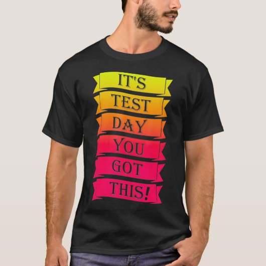 テスト日このテ得スおもしろいト日 Tシャツ (正面)