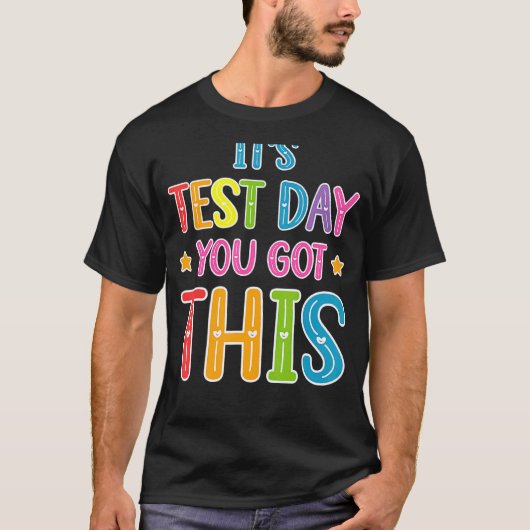テスト日この先生テスト日得男性 Tシャツ (正面)