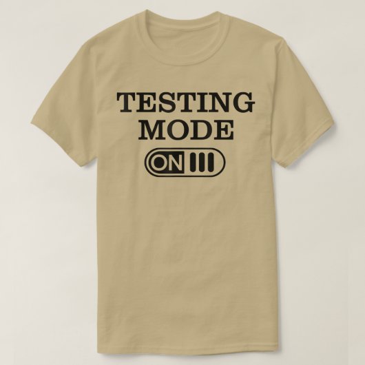 テスト日のテストモード先生テスト日男性W Tシャツ (デザイン正面)