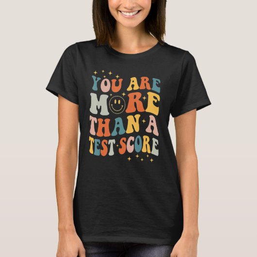 テスト日の教師のシャツあなたがテストSc以上である Tシャツ (正面)