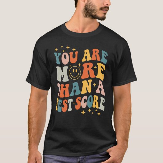 テスト日の教師のシャツあなたがテストSc以上である Tシャツ (正面)