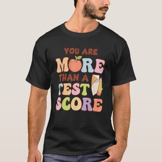 テスト日の教師のシャツあなたがテストSc以上である Tシャツ (正面)