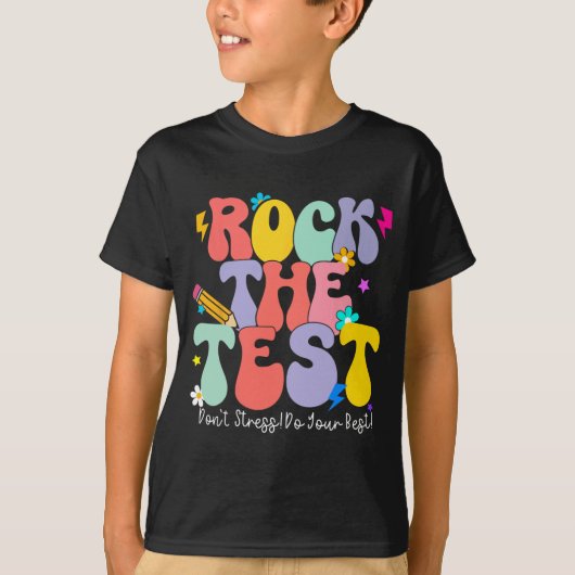 テスト日の状態試験やる気を起こさせる教え Tシャツ (正面)