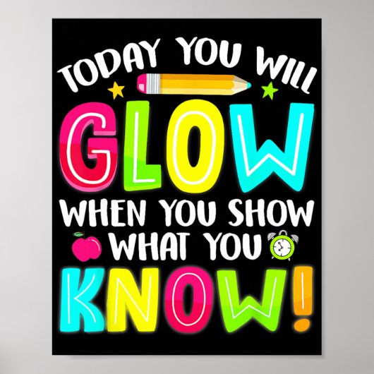 テスト日の試験の内容 ポスター (正面)