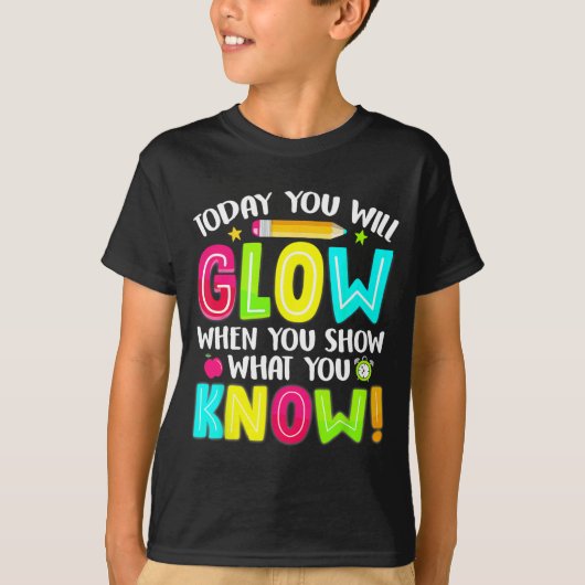 テスト日の試験の内容 Tシャツ (正面)