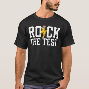 テスト日をロックおもしろいテストのモチベーション Tシャツ