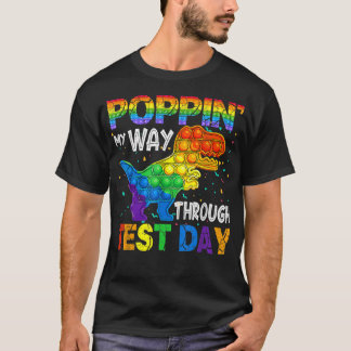 テスト日を通してポピンの私の道ポップ・アートのそれは恐竜の木 Tシャツ