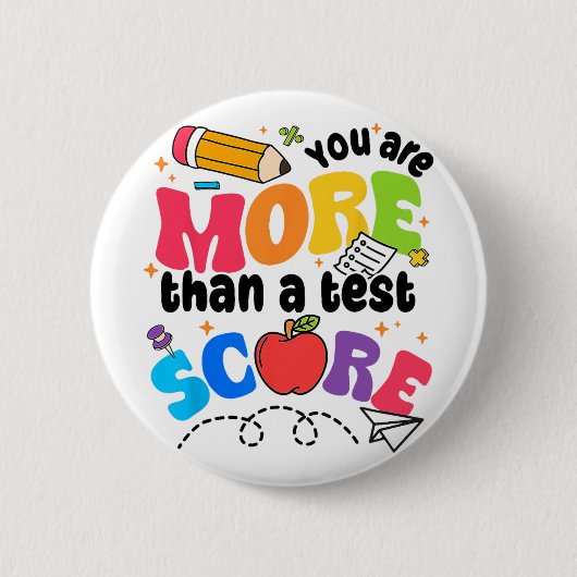テスト日テストのスコアより多い 缶バッジ (正面)