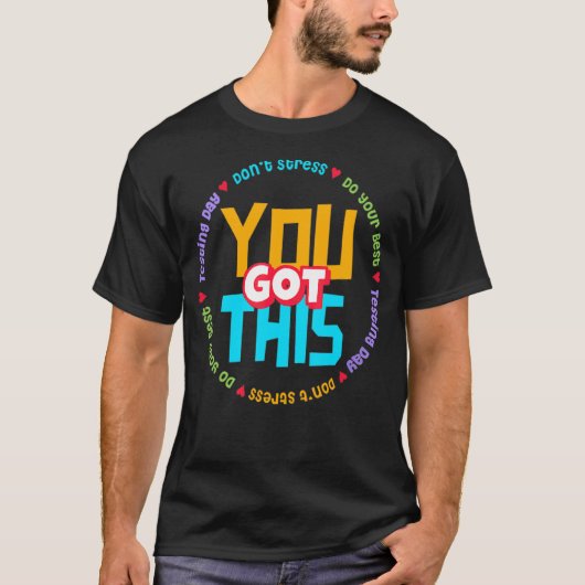 テスト日テスト日この得先生の状態 Tシャツ (正面)