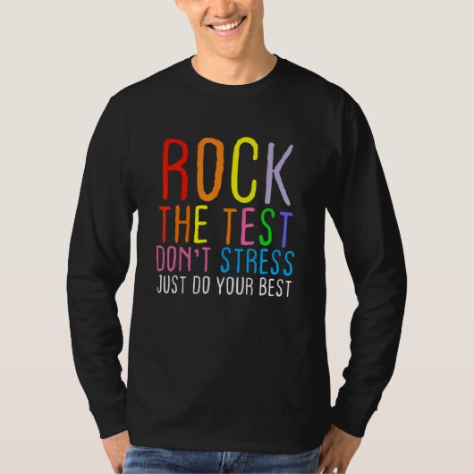 テスト日ロックテスト先生テスト日1 Tシャツ (正面)