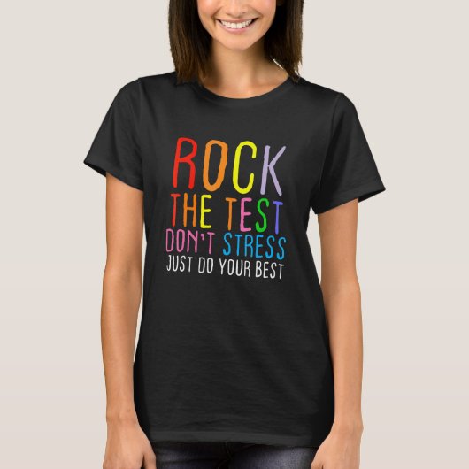 テスト日ロックテスト先生テスト日1 Tシャツ (正面)