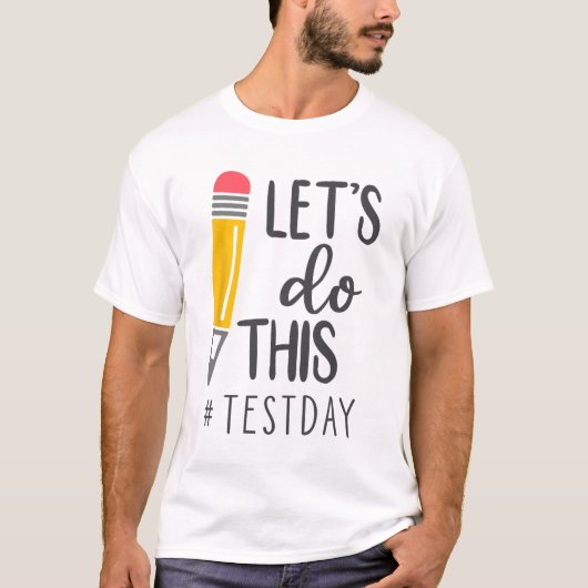 テスト日得このテスト日先生学生 Tシャツ (正面)