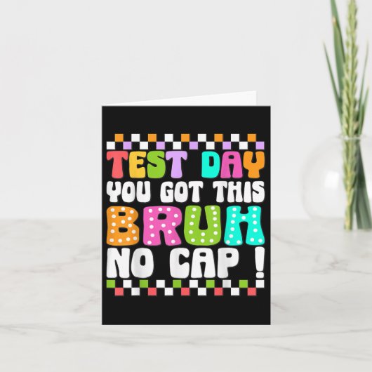 テスト日得このBruh No CapテストおもしろいDa カード (正面)