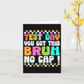テスト日得このBruh No CapテストおもしろいDa カード (黄色い花)