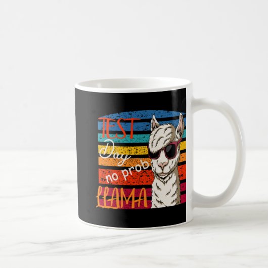 テスト日No Prob Llama先生教授Joke コーヒーマグカップ (右)