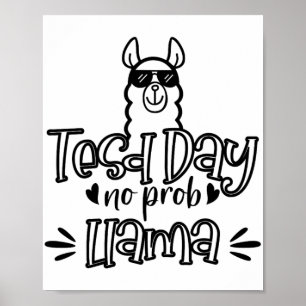 テスト日No Prob-llama Llama先生テスト日1 ポスター