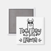 テスト日No Prob-llama Llama先生テスト日1 マグネット (正面/裏面)