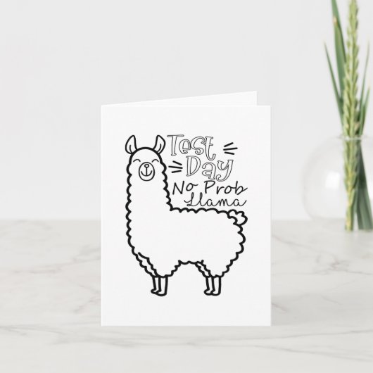 テスト日No Prob-llama Llama先生テスト日 カード (正面)