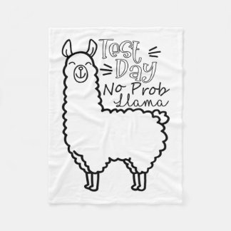 テスト日No Prob-llama Llama先生テスト日 フリースブランケット