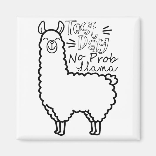 テスト日No Prob-llama Llama先生テスト日 マグネット (正面)