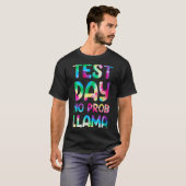 テスト日No Prob Llama Tyeダイ先生テスト日 Tシャツ (正面フル)