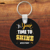 テスト日Tee先生テストスクールSまでの時間 キーホルダー (正面)