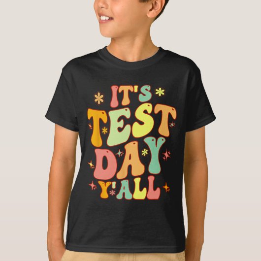 テスト日Yallおもしろいテスト日先生またはStu Tシャツ (正面)