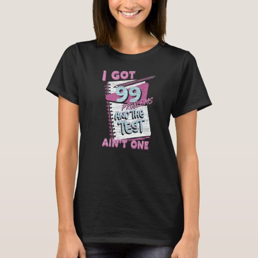 テスト試験テスト先生 Tシャツ (正面)