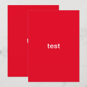 テスト赤招待状黒文字 招待状 (正面/裏面)