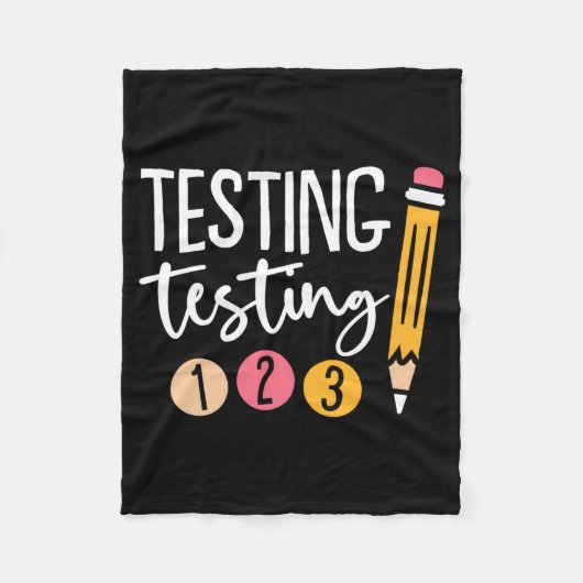 テスト123かわいいテストの日3 フリースブランケット (正面)
