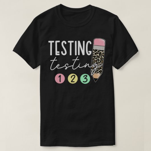 テスト123かわいいテスト日先生学生 Tシャツ (デザイン正面)