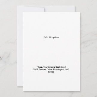 テストQ2すべてのオプション 招待状