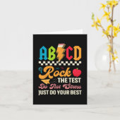 テストRock The Test Day先生学生 カード (黄色い花)