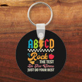 テストRock The Test Day先生学生 キーホルダー (正面)