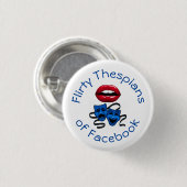 テスピ気のあるそぶりをしたア人 缶バッジ (正面&裏面)