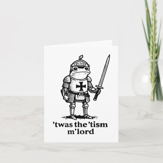 テスマおもしろいス主ミーム中世クおもしろいニヒ カード (正面)