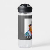 テスラおもしろいポートレート ウォーターボトル (正面)