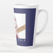 テスラおもしろいポートレート カフェラテマグ (右)