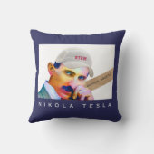 テスラおもしろいポートレート クッション (裏面)