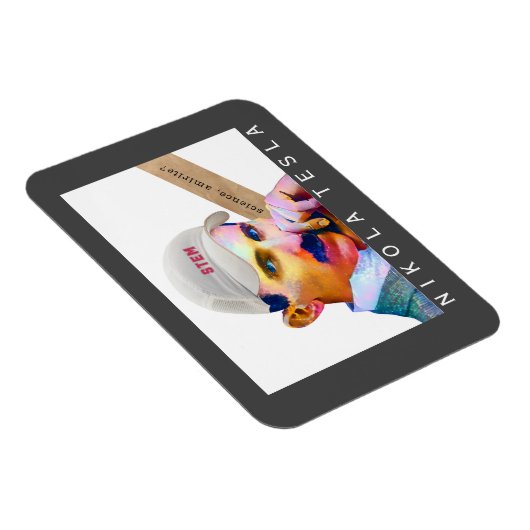 テスラおもしろいポートレート マグネット (右側)