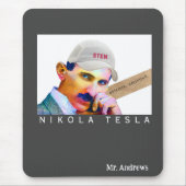 テスラおもしろいラパーソナライズされた マウスパッド (正面)