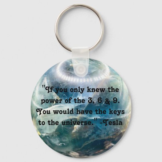 テスラと3 6 9の力 キーホルダー (正面)