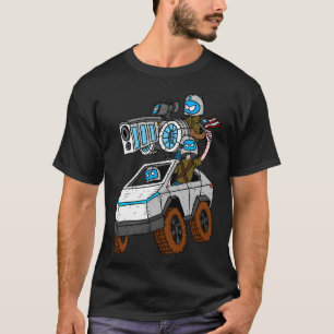 テスラのサイバートラック反乱軍。漫画の電気装甲 Tシャツ