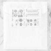 テスラエレクトロ – マグネットモーター特許US381968 p 1-4 長方形シール (バッグ)