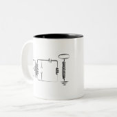 テスラコイル ツートーンマグカップ (正面左)