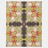 テスラサイケデリック液体マンダラキルトパターン フリースブランケット (正面)