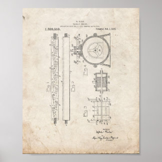 テスラ弁蓋管特許 – 古い外観 ポスター